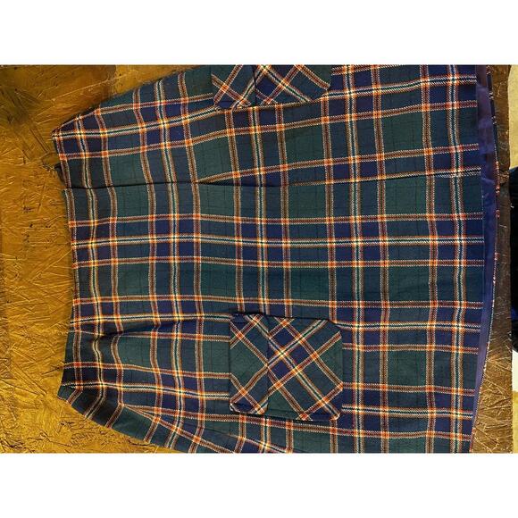 Vintage Pendleton Wool Plaid Skirt USA 30